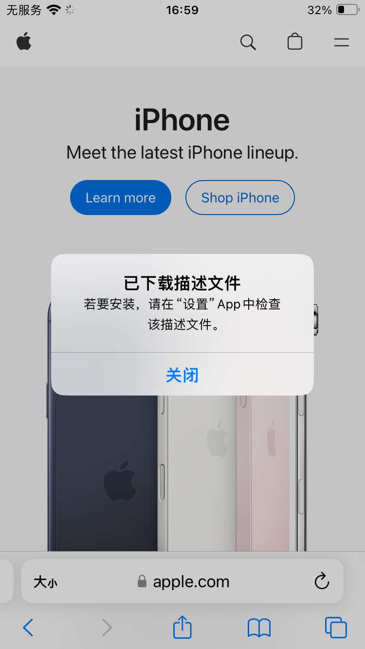 确认已下载描述文件